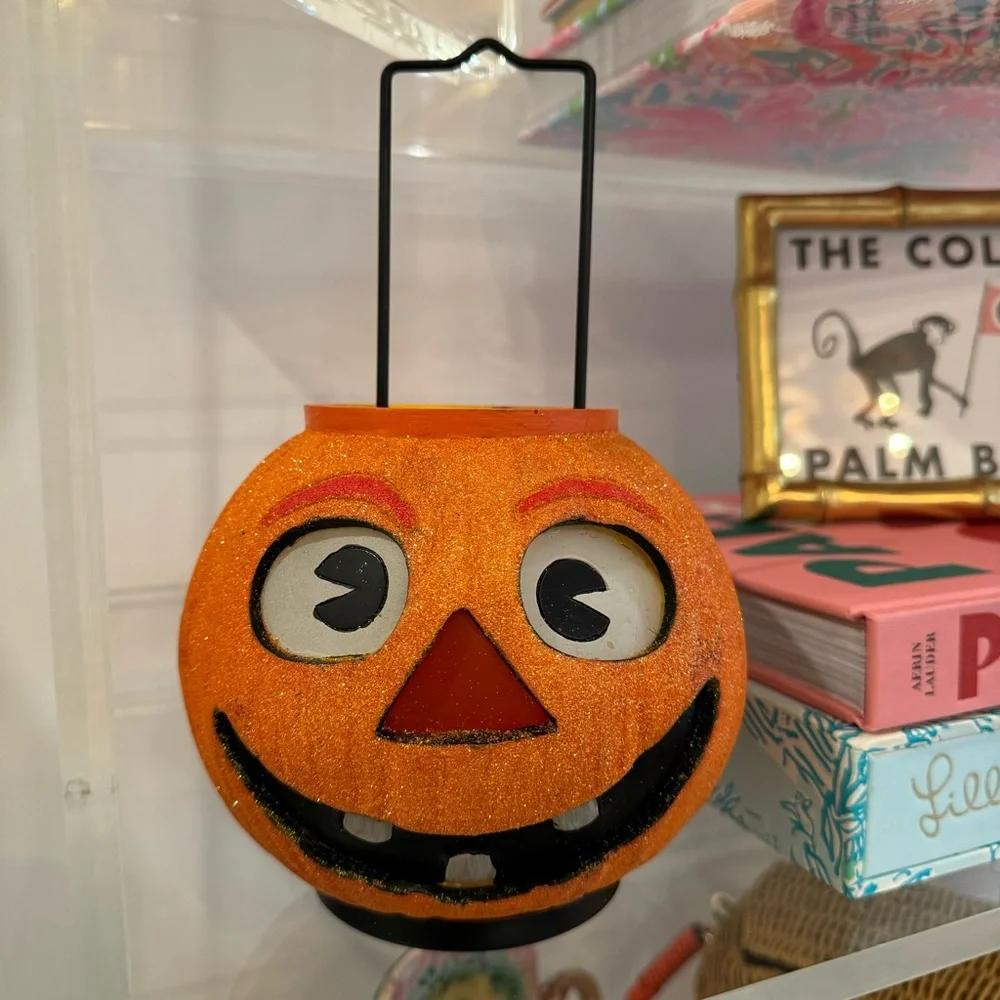 Vintage Illuminations Pumpkin Votive Lantern Halloween